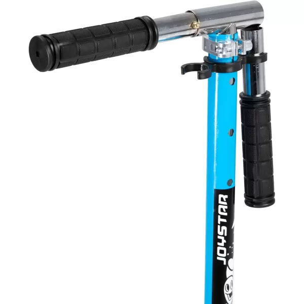 imageJOYSTAR Kick Scooter for Kids Ages 59 ampamp Teens 8 in Big Wheel Scooter for Boys Girls Foldable Kids Scooter with Adjustable Handlebars Front Shock Absorption ampamp Rear Brake Multiple ColorsBlue