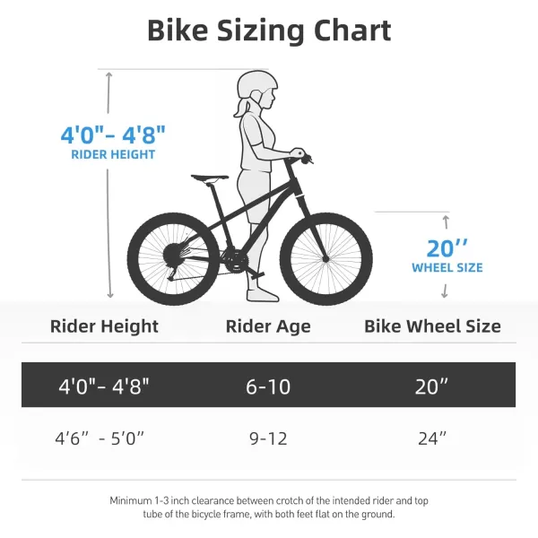 imageJOYSTAR Lubbock 20 24 Inch Kids Bike for Boys ampamp Girls Ages 712 Years Hardtail Mountain Bike for Kids with 1Speed7Speed Drivetrain White Wall Knobby Tires Kids BicycleWhite