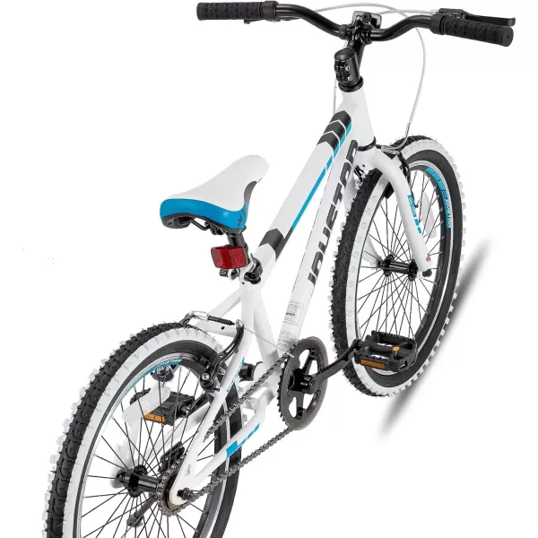 imageJOYSTAR Lubbock 20 24 Inch Kids Bike for Boys ampamp Girls Ages 712 Years Hardtail Mountain Bike for Kids with 1Speed7Speed Drivetrain White Wall Knobby Tires Kids BicycleWhite