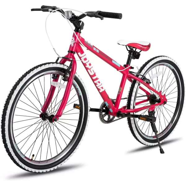 imageJOYSTAR Lubbock 20 24 Inch Kids Bike for Boys ampamp Girls Ages 712 Years Hardtail Mountain Bike for Kids with 1Speed7Speed Drivetrain White Wall Knobby Tires Kids BicycleRed