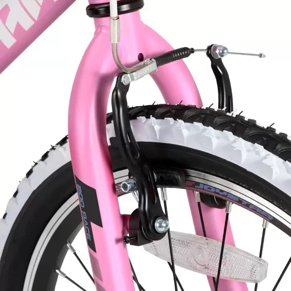 imageJOYSTAR Lubbock 20 24 Inch Kids Bike for Boys ampamp Girls Ages 712 Years Hardtail Mountain Bike for Kids with 1Speed7Speed Drivetrain White Wall Knobby Tires Kids BicyclePink