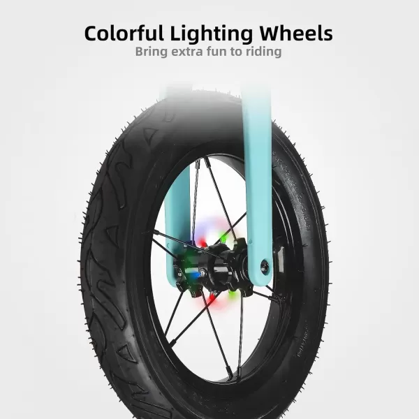 imageKEANO 12 Inch Kids Balance Bike for 26 Years Old Girls Boys Toddler Balance Bike 2 Year Old LightUp Wheels No Pedal Push Bicycle Adjustable Seat Lightweight Nylon Frame Multiple ColorsPink