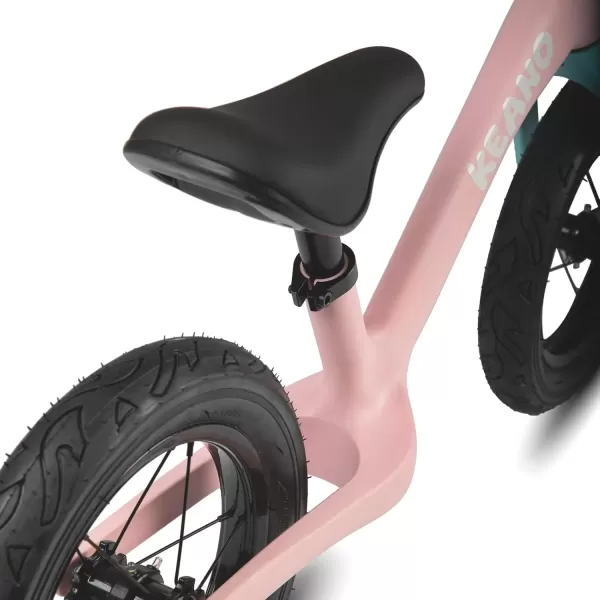 imageKEANO 12 Inch Kids Balance Bike for 26 Years Old Girls Boys Toddler Balance Bike 2 Year Old LightUp Wheels No Pedal Push Bicycle Adjustable Seat Lightweight Nylon Frame Multiple ColorsPink
