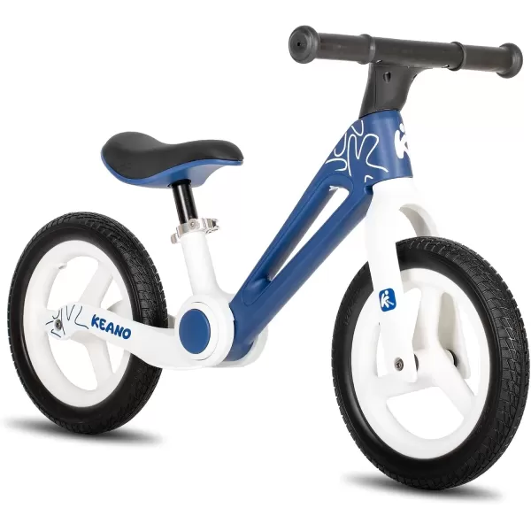 imageKEANO 12quot Foldable Balance Bike for 2 Year Old Girls ampamp Boys Toddler Balance Bicycle for Kids Ages 24 Months to 6 Years No Pedal Push Balance Bike Adjustable Seat ampamp FlatFree Tires Multiple ColorsBlue