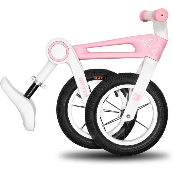 imageKEANO 12quot Foldable Balance Bike for 2 Year Old Girls ampamp Boys Toddler Balance Bicycle for Kids Ages 24 Months to 6 Years No Pedal Push Balance Bike Adjustable Seat ampamp FlatFree Tires Multiple ColorsPink
