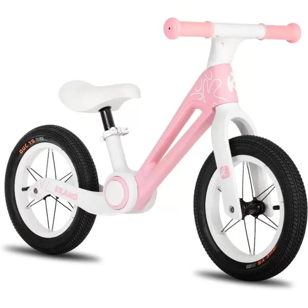 imageKEANO 12quot Foldable Balance Bike for 2 Year Old Girls ampamp Boys Toddler Balance Bicycle for Kids Ages 24 Months to 6 Years No Pedal Push Balance Bike Adjustable Seat ampamp FlatFree Tires Multiple ColorsPink