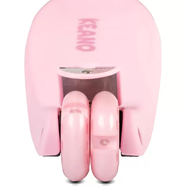 imageKEANO Kick Scooter for Boys ampamp Girls Ages 38 Kids and Toddler 3 Wheel Scooter with Light Up Wheels Adjustable Handlebars Rear Brake Wide Deck Kids ScooterPink