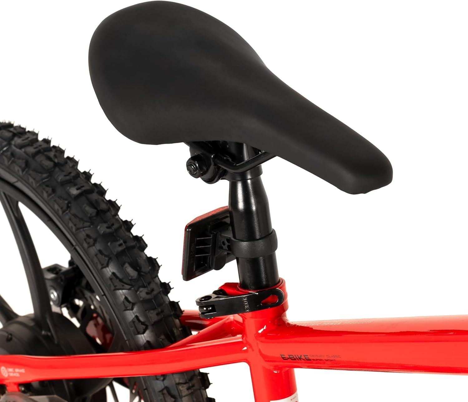 imageJOYSTAR Electric Bike for Kids Teens Ages 10 with 350W Brushless Motor 15 Miles 15MPH Electric Mountain Bicycle with Removable Battery Safe Mini Ebikes with Dual Disc Brakes Multiple ColorsRed