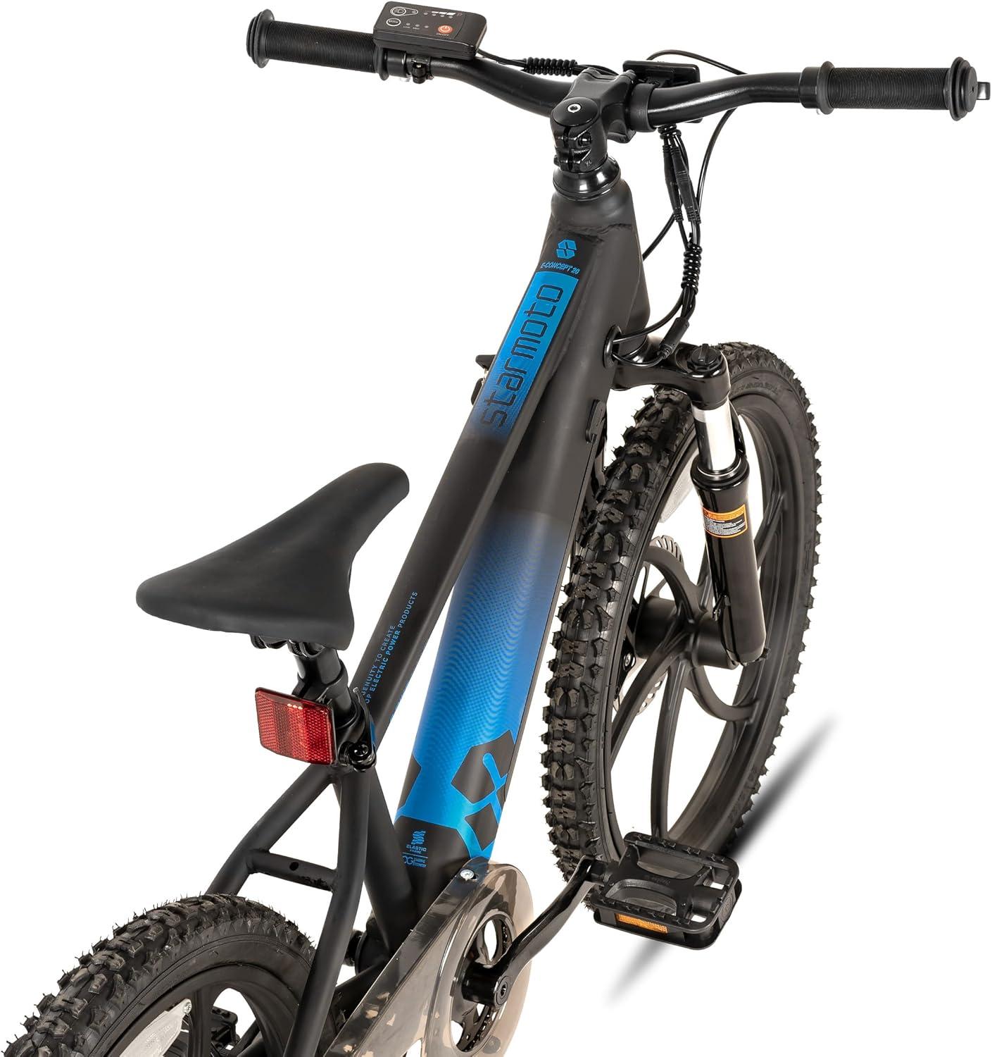 imageJOYSTAR Electric Bike for Kids Teens Ages 10 with 350W Brushless Motor 15 Miles 15MPH Electric Mountain Bicycle with Removable Battery Safe Mini Ebikes with Dual Disc Brakes Multiple ColorsBlack