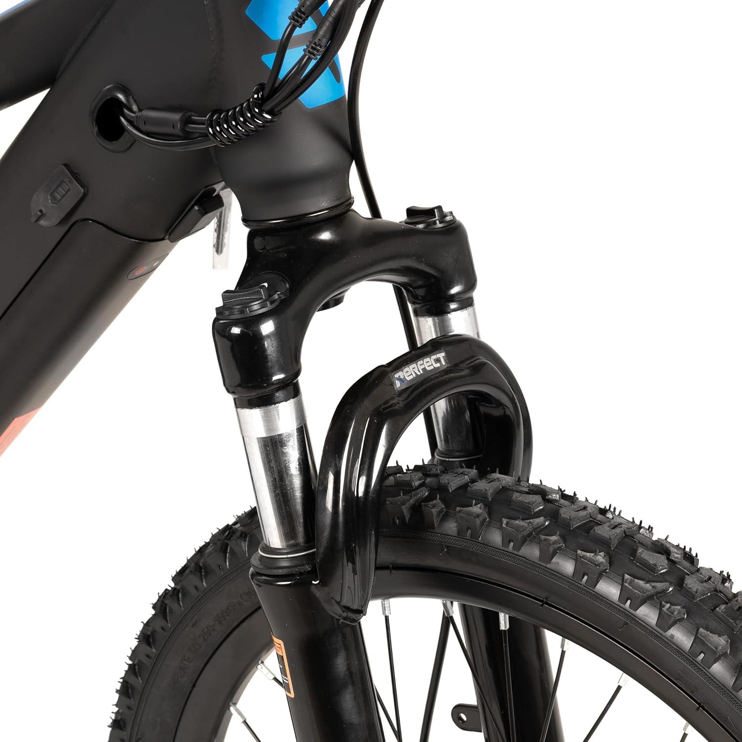 imageJOYSTAR Electric Bike for Kids Teens Ages 10 with 350W Brushless Motor 15 Miles 15MPH Electric Mountain Bicycle with Removable Battery Safe Mini Ebikes with Dual Disc Brakes Multiple ColorsBlack