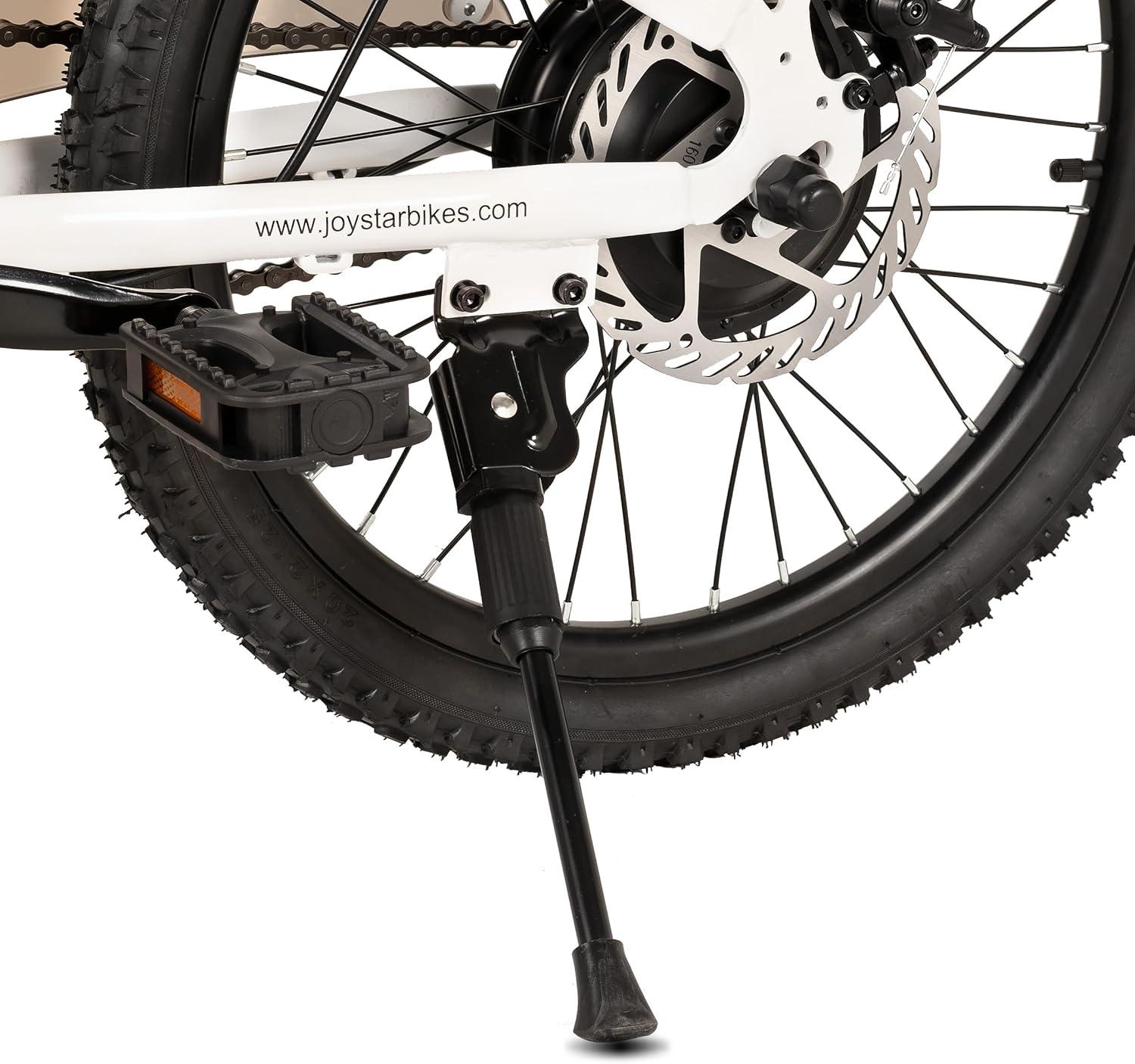 imageJOYSTAR Electric Bike for Kids Teens Ages 10 with 350W Brushless Motor 15 Miles 15MPH Electric Mountain Bicycle with Removable Battery Safe Mini Ebikes with Dual Disc Brakes Multiple ColorsWhite
