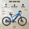 imageJOYSTAR Electric Bike for Kids Teens Ages 10 with 350W Brushless Motor 15 Miles 15MPH Electric Mountain Bicycle with Removable Battery Safe Mini Ebikes with Dual Disc Brakes Multiple ColorsBlue