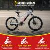 imageJOYSTAR Electric Bike for Kids Teens Ages 10 with 350W Brushless Motor 15 Miles 15MPH Electric Mountain Bicycle with Removable Battery Safe Mini Ebikes with Dual Disc Brakes Multiple ColorsWhite