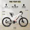 imageJOYSTAR Electric Bike for Kids Teens Ages 10 with 350W Brushless Motor 15 Miles 15MPH Electric Mountain Bicycle with Removable Battery Safe Mini Ebikes with Dual Disc Brakes Multiple ColorsWhite