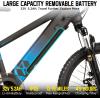 imageJOYSTAR Electric Bike for Kids Teens Ages 10 with 350W Brushless Motor 15 Miles 15MPH Electric Mountain Bicycle with Removable Battery Safe Mini Ebikes with Dual Disc Brakes Multiple ColorsBlack