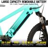 imageJOYSTAR Electric Bike for Kids Teens Ages 10 with 350W Brushless Motor 15 Miles 15MPH Electric Mountain Bicycle with Removable Battery Safe Mini Ebikes with Dual Disc Brakes Multiple ColorsGreen