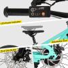 imageJOYSTAR Electric Bike for Kids Teens Ages 10 with 350W Brushless Motor 15 Miles 15MPH Electric Mountain Bicycle with Removable Battery Safe Mini Ebikes with Dual Disc Brakes Multiple ColorsGreen