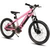 imageJOYSTAR Electric Bike for Kids Teens Ages 10 with 350W Brushless Motor 15 Miles 15MPH Electric Mountain Bicycle with Removable Battery Safe Mini Ebikes with Dual Disc Brakes Multiple ColorsPink