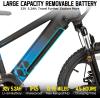 imageJOYSTAR Electric Bike for Kids Teens Ages 10 with 350W Brushless Motor 15 Miles 15MPH Electric Mountain Bicycle with Removable Battery Safe Mini Ebikes with Dual Disc Brakes Multiple ColorsBlack
