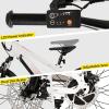 imageJOYSTAR Electric Bike for Kids Teens Ages 10 with 350W Brushless Motor 15 Miles 15MPH Electric Mountain Bicycle with Removable Battery Safe Mini Ebikes with Dual Disc Brakes Multiple ColorsWhite