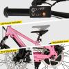 imageJOYSTAR Electric Bike for Kids Teens Ages 10 with 350W Brushless Motor 15 Miles 15MPH Electric Mountain Bicycle with Removable Battery Safe Mini Ebikes with Dual Disc Brakes Multiple ColorsPink