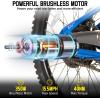 imageJOYSTAR Electric Bike for Kids Teens Ages 10 with 350W Brushless Motor 15 Miles 15MPH Electric Mountain Bicycle with Removable Battery Safe Mini Ebikes with Dual Disc Brakes Multiple ColorsBlue