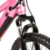 imageJOYSTAR Electric Bike for Kids Teens Ages 10 with 350W Brushless Motor 15 Miles 15MPH Electric Mountain Bicycle with Removable Battery Safe Mini Ebikes with Dual Disc Brakes Multiple ColorsPink