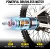 imageJOYSTAR Electric Bike for Kids Teens Ages 10 with 350W Brushless Motor 15 Miles 15MPH Electric Mountain Bicycle with Removable Battery Safe Mini Ebikes with Dual Disc Brakes Multiple ColorsWhite
