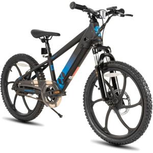 imageJOYSTAR Electric Bike for Kids Teens Ages 10 with 350W Brushless Motor 15 Miles 15MPH Electric Mountain Bicycle with Removable Battery Safe Mini Ebikes with Dual Disc Brakes Multiple ColorsBlack