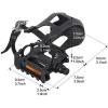 imageDRBIKE Bike Pedals with Toe Clip Cage and Straps for Indoor Bike and Outdoor Bicycles 916 Inch Bicycle Pedals Replacement for MTB Mounatin Stationary Bike 1 Pair Alloy ampamp PPPolypropylene