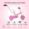 imageJOYSTAR 10 ampamp 12 Inch Kids Bike for Boys and Girls Ages 14 Years Toddler Bike with Training Wheels ampamp Basket Detachable Parent Push Handle Kids Pedal Bike Multiple ColorsPink