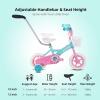 imageJOYSTAR 10 ampamp 12 Inch Kids Bike for Boys and Girls Ages 14 Years Toddler Bike with Training Wheels ampamp Basket Detachable Parent Push Handle Kids Pedal Bike Multiple ColorsGreen
