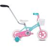 imageJOYSTAR 10 ampamp 12 Inch Kids Bike for Boys and Girls Ages 14 Years Toddler Bike with Training Wheels ampamp Basket Detachable Parent Push Handle Kids Pedal Bike Multiple ColorsGreen