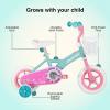 imageJOYSTAR 10 ampamp 12 Inch Kids Bike for Boys and Girls Ages 14 Years Toddler Bike with Training Wheels ampamp Basket Detachable Parent Push Handle Kids Pedal Bike Multiple ColorsGreen