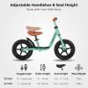 imageJOYSTAR 10quot12quot Toddler Balance Bike for Girls ampamp Boys Ages 18 Months to 5 Years Kids Push Bike with Footrest ampamp Adjustable Seat Height First Birthday Gifts for 25 Boys GirlsGreen