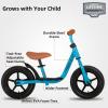 imageJOYSTAR 10quot12quot Toddler Balance Bike for Girls ampamp Boys Ages 18 Months to 5 Years Kids Push Bike with Footrest ampamp Adjustable Seat Height First Birthday Gifts for 25 Boys GirlsBlue