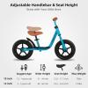 imageJOYSTAR 10quot12quot Toddler Balance Bike for Girls ampamp Boys Ages 18 Months to 5 Years Kids Push Bike with Footrest ampamp Adjustable Seat Height First Birthday Gifts for 25 Boys GirlsBlue