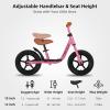 imageJOYSTAR 10quot12quot Toddler Balance Bike for Girls ampamp Boys Ages 18 Months to 5 Years Kids Push Bike with Footrest ampamp Adjustable Seat Height First Birthday Gifts for 25 Boys GirlsPink