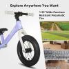 imageJOYSTAR 12 Inch Balance Bike for 18months 2 3 4 and 5 Years Old Boys and Girls Lightweight Push Bike with Adjustable Handlebar and Seat Gift Bike for 25 Boys GirlsSanfordPurple
