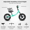 imageJOYSTAR 12 Inch Balance Bike for 18months 2 3 4 and 5 Years Old Boys and Girls Lightweight Push Bike with Adjustable Handlebar and Seat Gift Bike for 25 Boys GirlsGreen