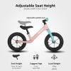 imageJOYSTAR 12 Inch Balance Bike for 18months 2 3 4 and 5 Years Old Boys and Girls Lightweight Push Bike with Adjustable Handlebar and Seat Gift Bike for 25 Boys GirlsSanfordPink