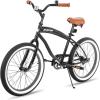 imageJOYSTAR 20quot 24quot 26quot Beach Cruiser Bike for Girls Boys Mens and Womens Single Speed Kids Cruiser Bikes with Coaster Brake Multiple ColorsBlack Gray