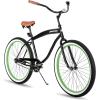 imageJOYSTAR 20quot 24quot 26quot Beach Cruiser Bike for Girls Boys Mens and Womens Single Speed Kids Cruiser Bikes with Coaster Brake Multiple ColorsBlack Green