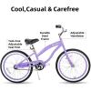 imageJOYSTAR 20quot 24quot 26quot Beach Cruiser Bike for Girls Boys Mens and Womens Single Speed Kids Cruiser Bikes with Coaster Brake Multiple ColorsPurple