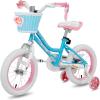 imageJOYSTAR Angel Girls Bike for Toddlers and Kids Ages 213 Years Old 12 14 16 18 20 Inch Kids Bike with Training Wheels ampamp Basket 20 24 Inch Girls Bicycle with Handbrake ampamp KickstandBlue
