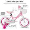 imageJOYSTAR Angel Girls Bike for Toddlers and Kids Ages 213 Years Old 12 14 16 18 20 Inch Kids Bike with Training Wheels ampamp Basket 20 24 Inch Girls Bicycle with Handbrake ampamp KickstandCherry Pink