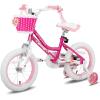imageJOYSTAR Angel Girls Bike for Toddlers and Kids Ages 213 Years Old 12 14 16 18 20 Inch Kids Bike with Training Wheels ampamp Basket 20 24 Inch Girls Bicycle with Handbrake ampamp KickstandFuchsia