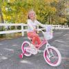 imageJOYSTAR Angel Girls Bike for Toddlers and Kids Ages 213 Years Old 12 14 16 18 20 Inch Kids Bike with Training Wheels ampamp Basket 20 24 Inch Girls Bicycle with Handbrake ampamp KickstandCherry Pink