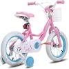 imageJOYSTAR Fairy Girls Bike for Toddlers and Kids Ages 28 Years Old 12 14 16 18 Inch Kids Bike with Training Wheels Handbrake and Basket Toddler Girl Bike Children BicyclePink