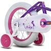 imageJOYSTAR Fairy Girls Bike for Toddlers and Kids Ages 28 Years Old 12 14 16 18 Inch Kids Bike with Training Wheels Handbrake and Basket Toddler Girl Bike Children BicyclePurple